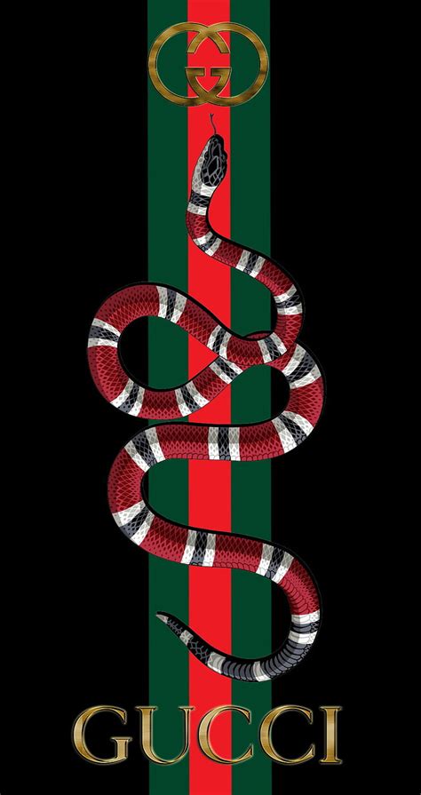 Gucci snake logo wallpaper